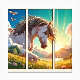 Horse In The Meadow 2 Canvas Print