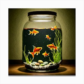 Goldfish In A Jar 2 Canvas Print