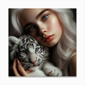 White Tiger 48 Canvas Print