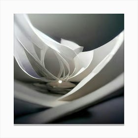White Paper Flower Canvas Print