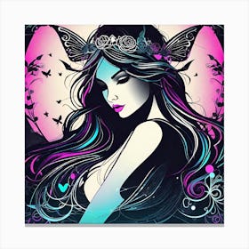 Girl With Wings Canvas Print