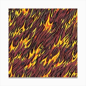 Flames Pattern Canvas Print