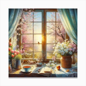 Window To Spring Canvas Print