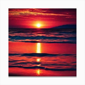 Sunset On The Beach 607 Canvas Print