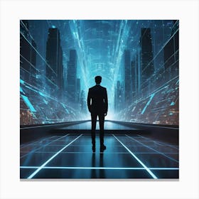 Futuristic Cityscape 13 Canvas Print