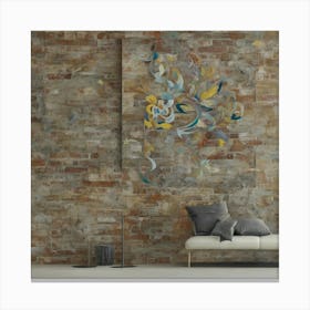 Abstract On A Brick Wall Canvas Print