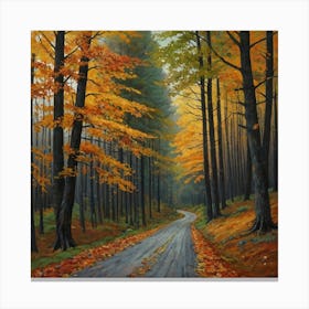 Autumn Road 1 Canvas Print
