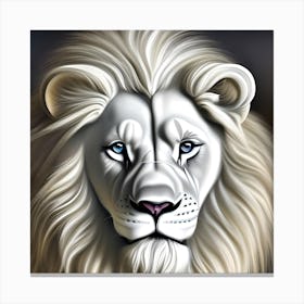 Majestic White Lion Canvas Print