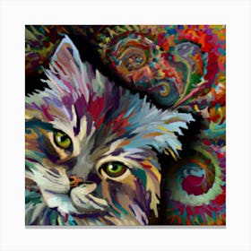 Cat Painting Canvas Print