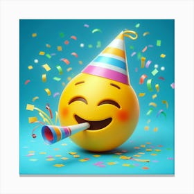 Happy Birthday Emoji 1 Canvas Print