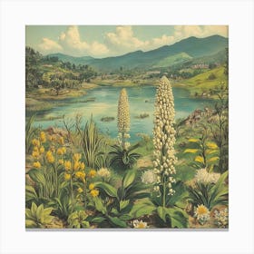 Lupins Art Canvas Print