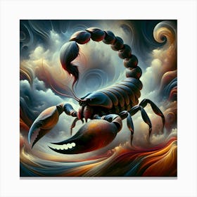 Mystic Scorpion: A Surreal Journey into Scorpio's Realm Canvas Print