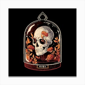 Skull Dome - Cute Flowers Death Gift 1 Canvas Print