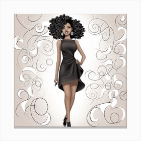 Afro Girl 8 Canvas Print