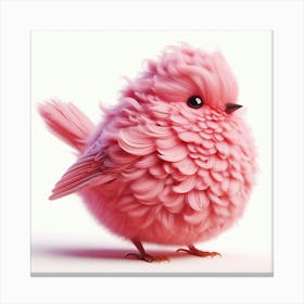 Fluffy pink bird 4 Canvas Print