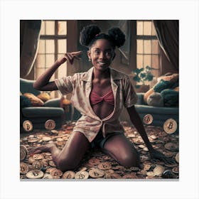 Bitcoin Girl 17 Canvas Print