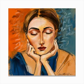 Contemporary Artwork Inspired By Amadeo Modigliani (1) 1 Canvas Print