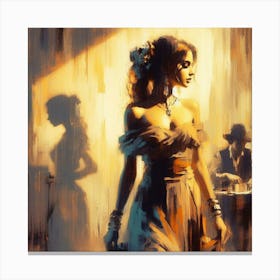 Woman In A Dress 4 Canvas Print