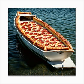 Pizza Boat Canvas Print