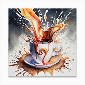 Coffee Splash 6 Canvas Print