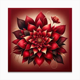 Red Dahlia Canvas Print