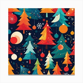 Christmas Tree Pattern 6 Canvas Print