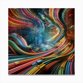 Abstract Wires -All Wired Up Canvas Print