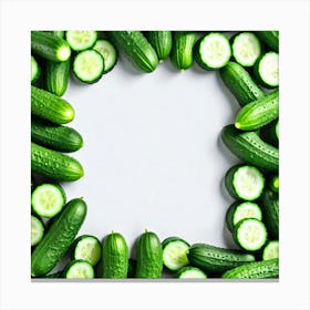 Cucumbers In A Frame 10 Canvas Print