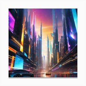 Futuristic City 101 Canvas Print