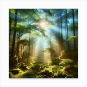 Forest In The Sunlight 1 Canvas Print