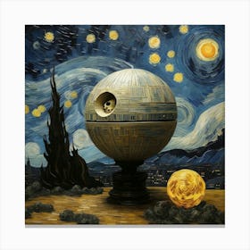 Death Star space art print Canvas Print