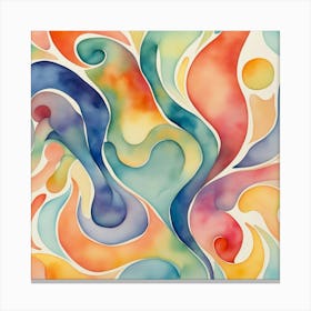 Abstract Watercolor Painting 14 Canvas Print