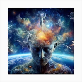 Man With A Head Full Of Stars Canvas Print