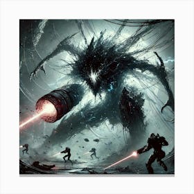 Shadow Beast Energy Absorption Canvas Print