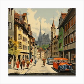 Switzerland Street Scene 2 Canvas Print
