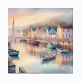 Day At The Harbor Canvas Print