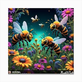 Gothic Bees Canvas Print