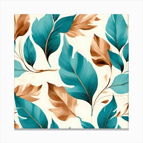 Wallpaper With Leaves Canvas Print