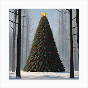 Christmas Tree In The Woods 8 Canvas Print