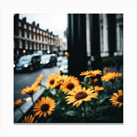 Flowers In London Photography (21) Canvas Print