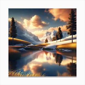 Landscape Painting 233 Canvas Print