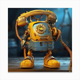 Robot Phone Canvas Print