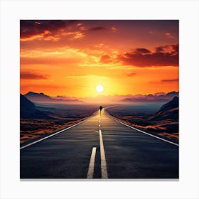 Road To The Sunset Canvas Print