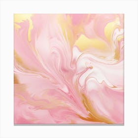 Abstract Pink And Gold Painting 2 Canvas Print