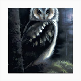 Dark Woods Owl Canvas Print
