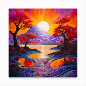 Violet Horizon Earthworks Canvas Print