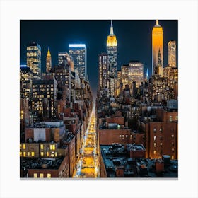 New York City At Night 1 Canvas Print