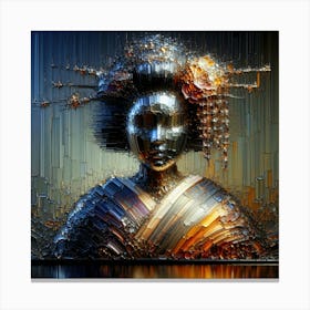 Creativel Geisha Illustration 182 Canvas Print