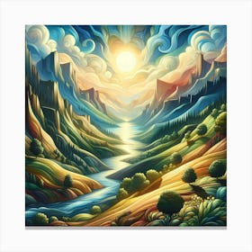 Abstract Landscape Painting 24 Canvas Print