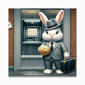 Bunny Atm Canvas Print